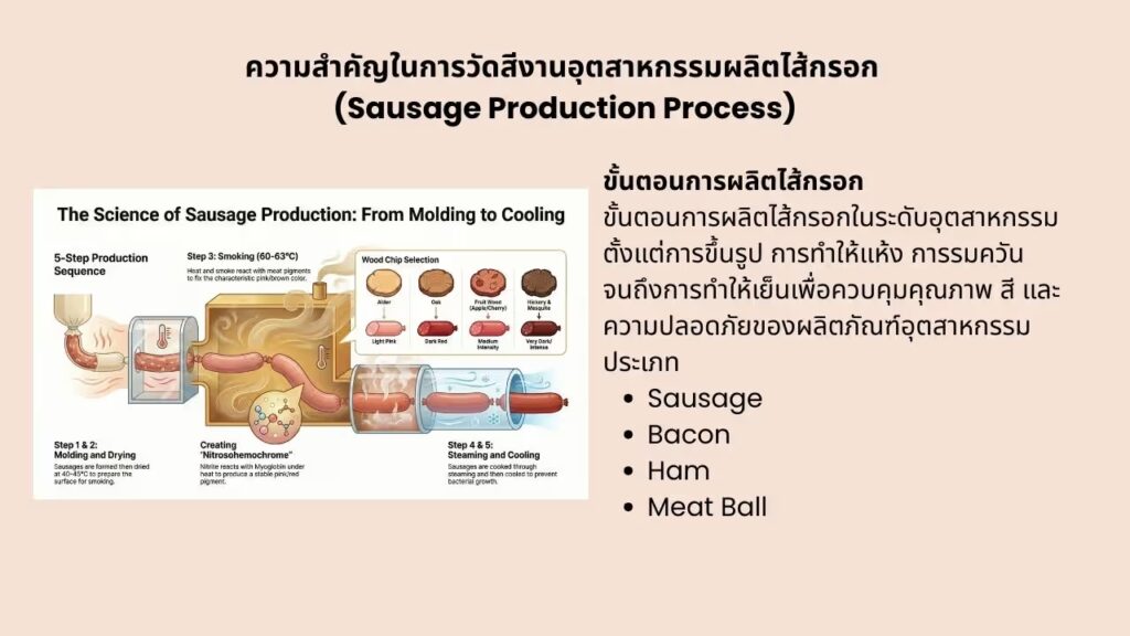 1 การวัดสีกับไส้กรอก Sausage