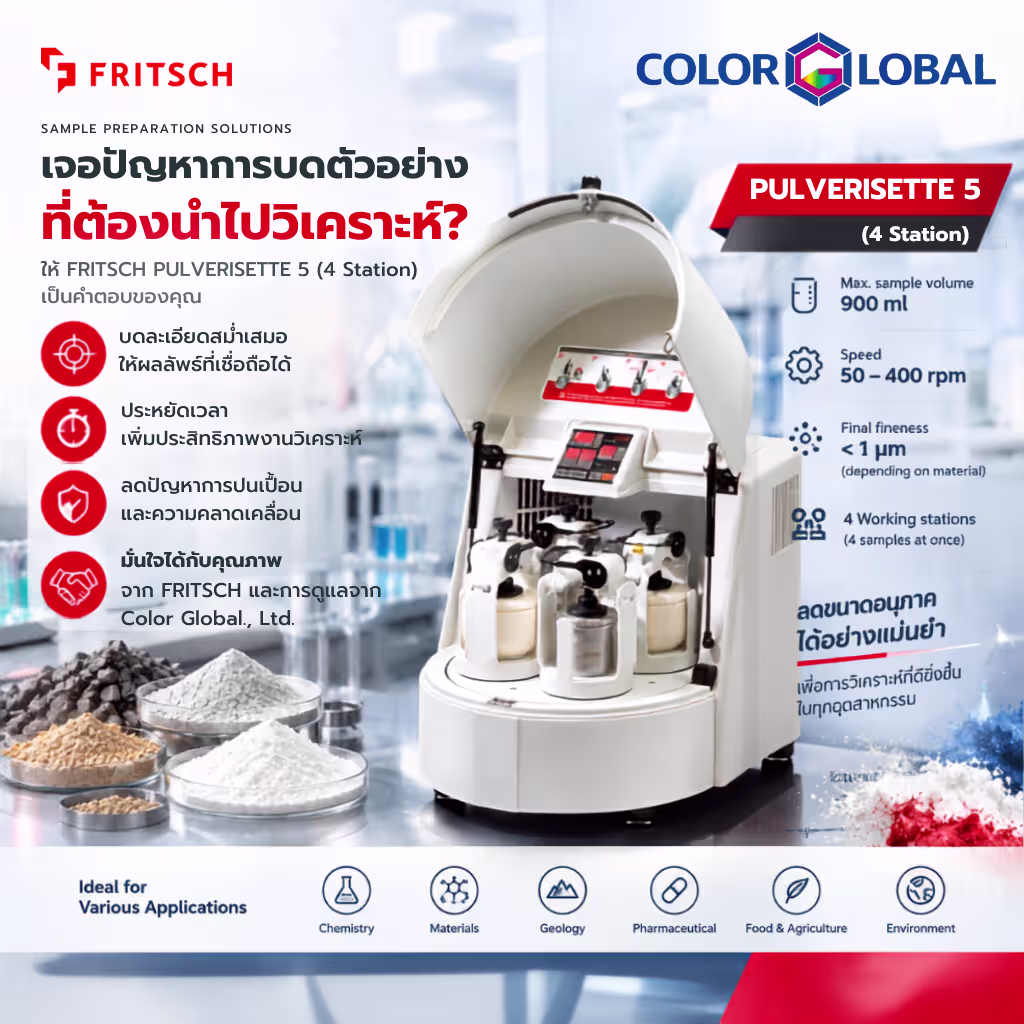 เครื่องบดตัวอย่าง FRITSCH Pulverisette 5 (4 Station)